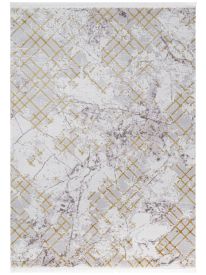 Norptis Cream & Yellow Geometric Area Rug