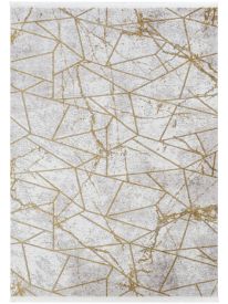 Norptis Grey & Gold Abstract Living Room Rug