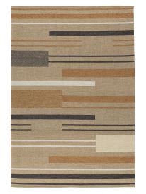 Tokptar Beige & Brown Striped Area Rug