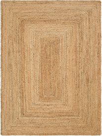 Vimptal Geometric Brown Jute & Sisal Outdoor Rug