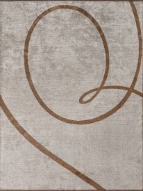 Gloss Brown &  Grey Abstract Area Rug