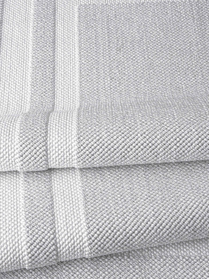 Mooda Grey White Modern Bordered Living Room Rug