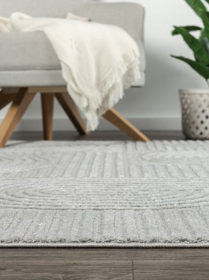 Geometric Grey Allure Living Room Rug