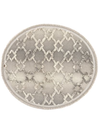 Saptrika Beige Cream Modern Patterned Bedroom Rug