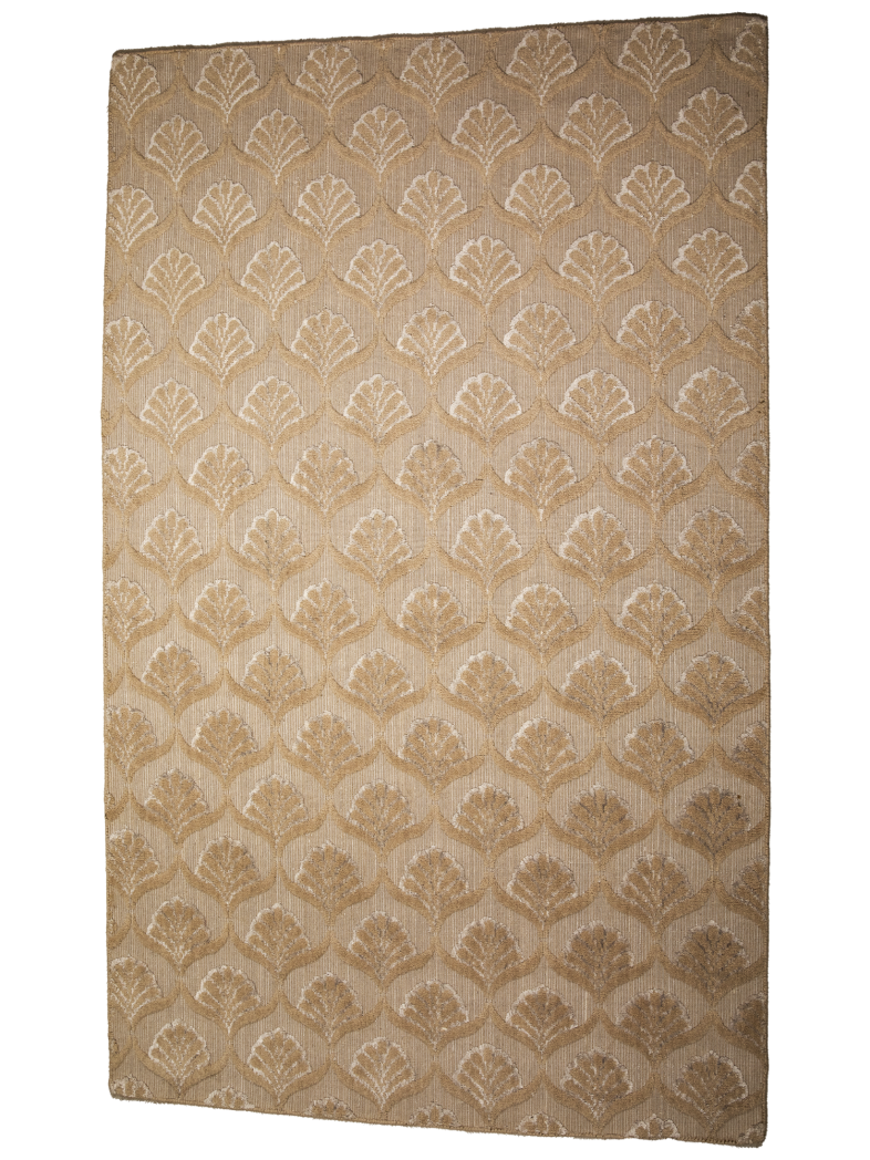 Contemporary Brown Damask Handloom Rug