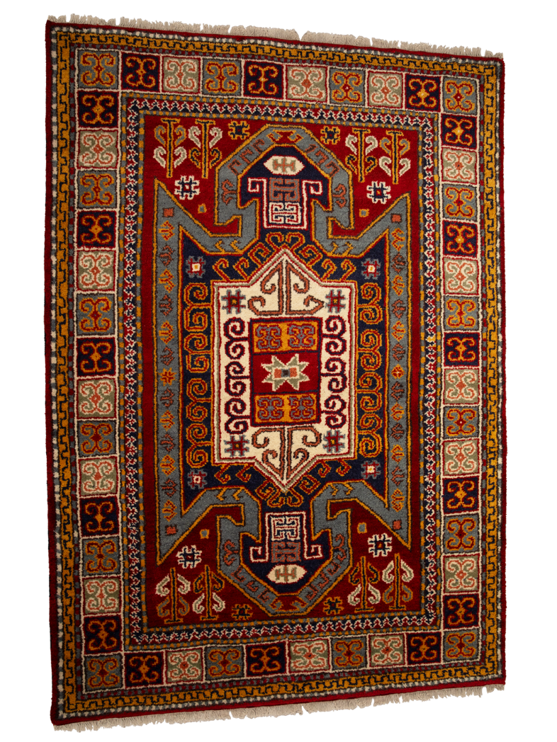 Traditional Red Persian  Oriental Hand-Knotted Rug