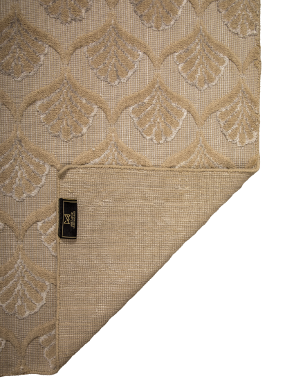 Contemporary Brown Damask Handloom Rug