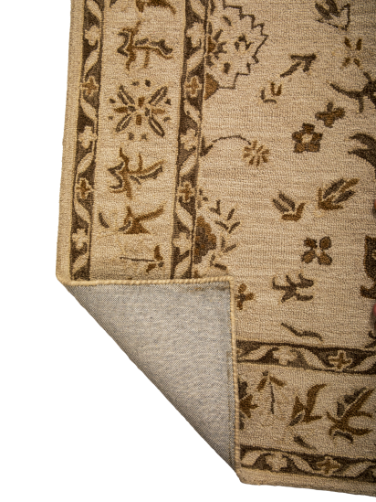 Modern Beige Vintage Hand-Tufted Rug