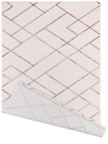 Kilyosa Beige Brown Geometric Indoor Rug
