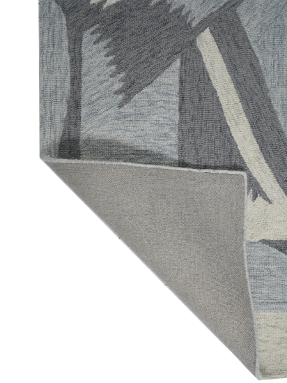 Modern Woolen Beige Grey Abstract Hand Tufted Rug