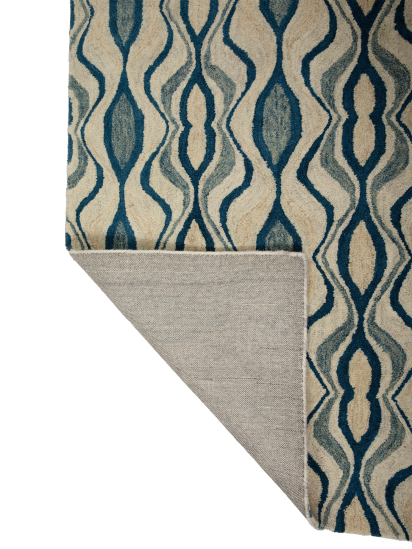 Latest Beige Chevron Hand-Tufted Floral Rug

