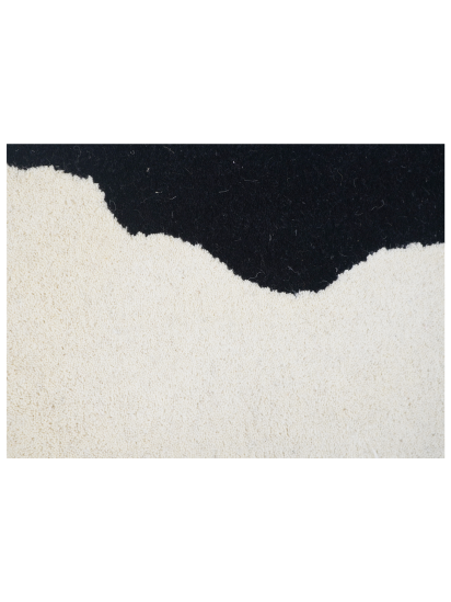 White & Black Hand-Tufted Modern Kids Rug