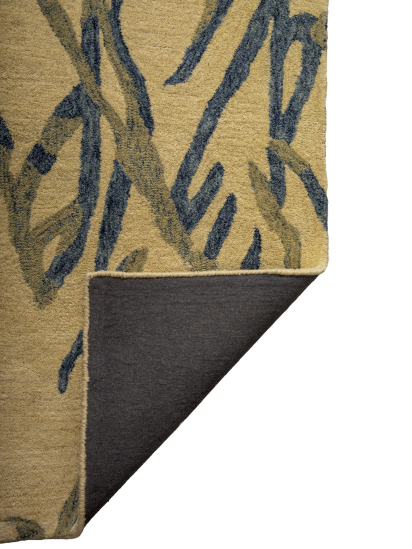 Contemporary Woolen Beige Abstract Hand-Tufted Rug