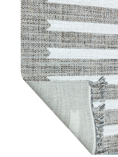 Marque Cream Beige Stripe Contemporary Rug