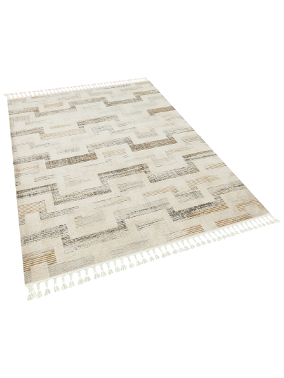 Marque Beige & Brown Stripe Living Room Rug