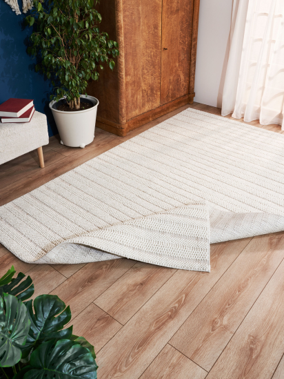 Creamy Soiree Stripe Living Room Rug