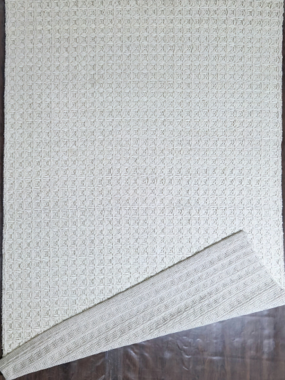 Tufted32 Cream Plain Patterned Living Room Rug