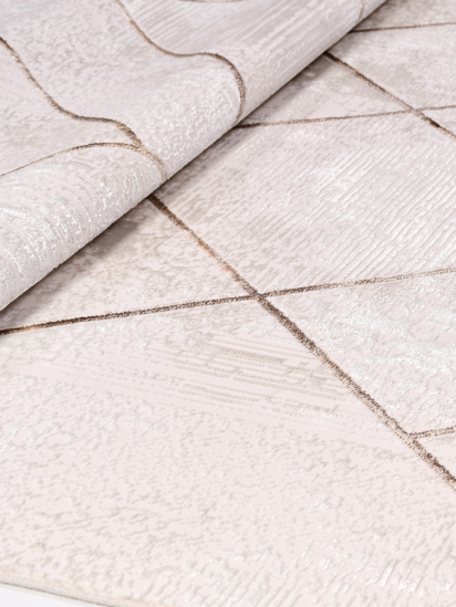 Jewel-Infused Cream & Grey Distressed Area Rug