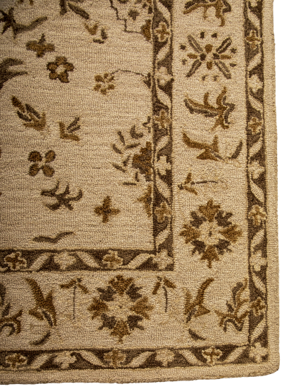 Modern Beige Vintage Hand-Tufted Rug
