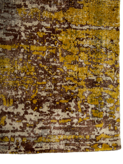 Contemporary Brown Abstract Hand Loom Rug
