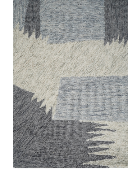 Modern Woolen Beige Grey Abstract Hand Tufted Rug