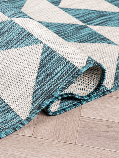 Meadow Blue Grey Aztec Outdoor Area Rug