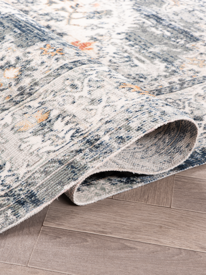 Meadow Grey Charcoal Persian & Oriental Distressed Outdoor Area Rug