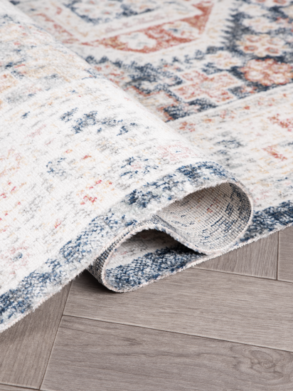 Meadow Beige Orange Persian & Oriental Distressed Outdoor Area Rug
