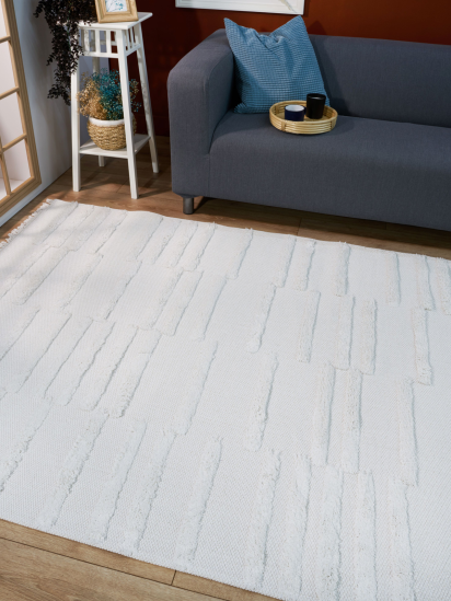 Modern White Abode Stripe Rug