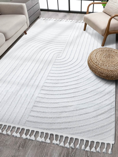 Milta Cream Patterned Bedroom Rug