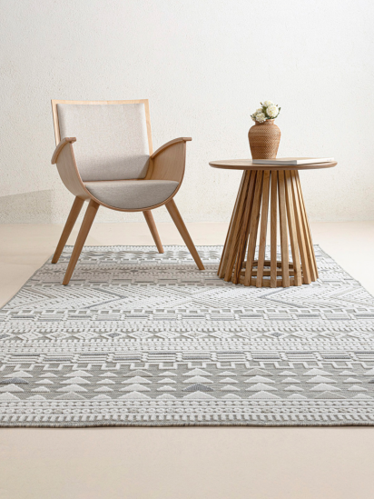 Sandu Grey Cream Modern Bohemian Indoor Rug