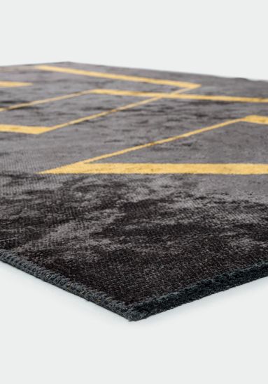 Luxora Grey Geometric Living Room Rug