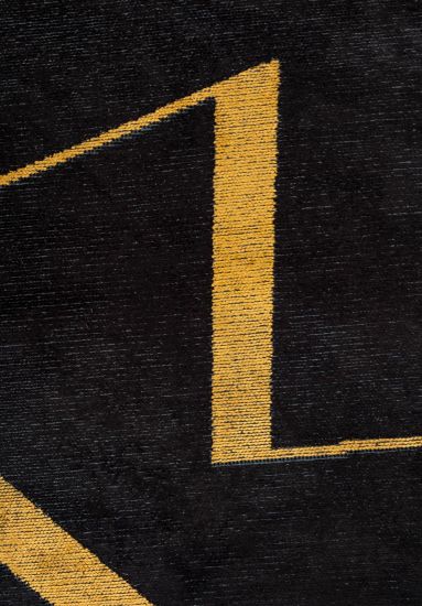 Luxora Black Geometric Living Room Rug