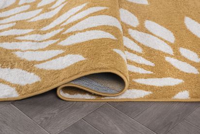 Yellow & White Astral Floral Rug