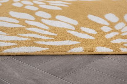 Yellow & White Astral Floral Rug