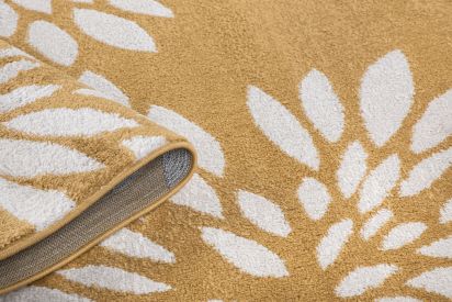 Yellow & White Astral Floral Rug
