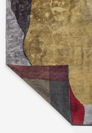 Luminary Grey Brown Abstract Modern Rug