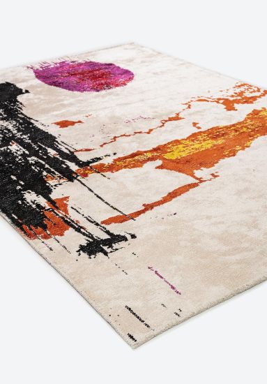 Abstract Multicolour Vibrant Living Room Rug