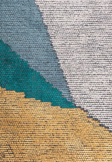 Synchrony Grey & Blue Geometric Modern Rug