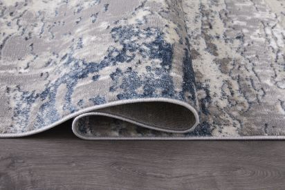 Ombrea Grey Blue Abstract Bedroom Rug