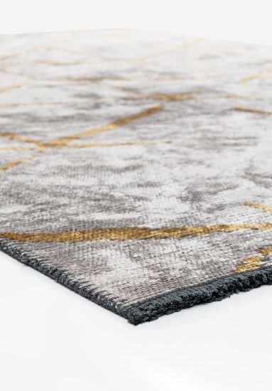Verdura Grey & Yellow Geometric Area Rug