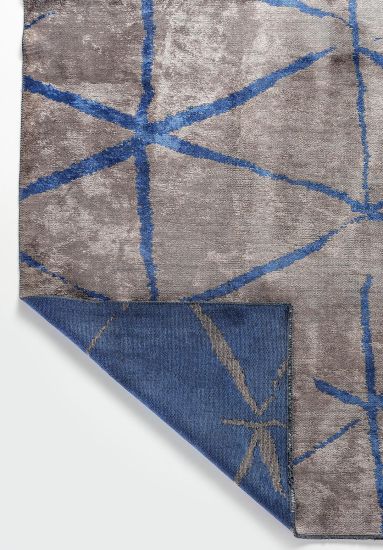 Verdura Grey & Blue Geometric Area Rug