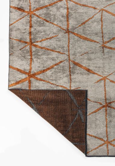 Verdura Geometric Grey Living Room Rug