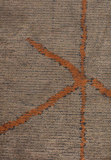 Verdura Brown Geometric Dining Room Rug