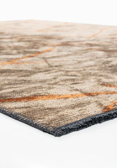 Verdura Brown Geometric Dining Room Rug