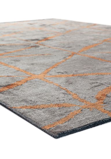 Verdura Grey & Brown Geometric Area Rug