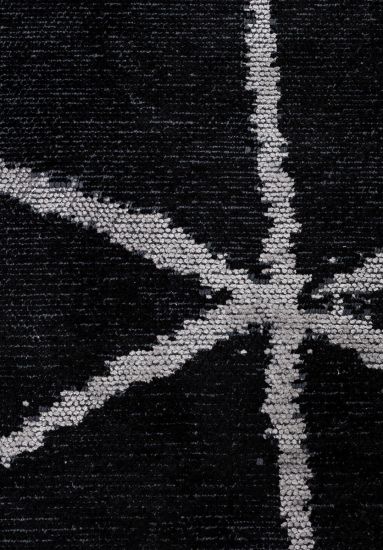 Black Verdura Geometric Living Room Rug