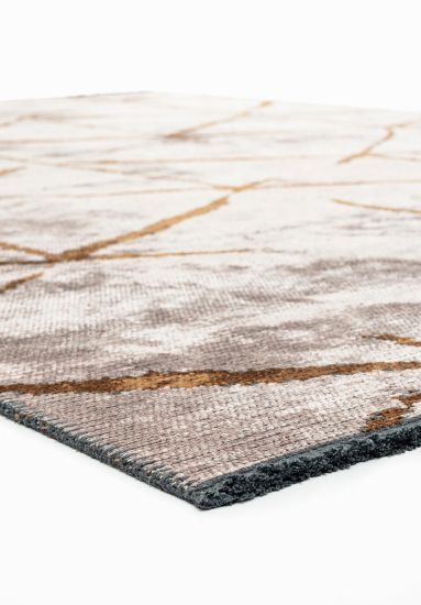 Geometric Brown Verdura Dining Room Rug
