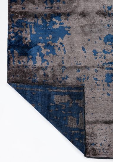 Grey & Blue Abstract Celesta Area Rug