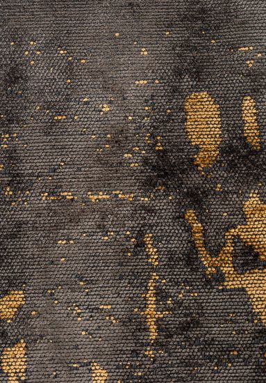 Celesta Grey & Black Abstract Dining Room Rug